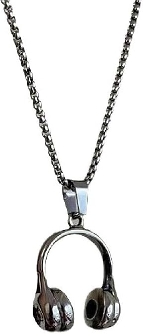 Music Headphones Necklace for Men and Women Hip-hop Punk Headset DJ Earphone Headphone Necklace for Music Lover