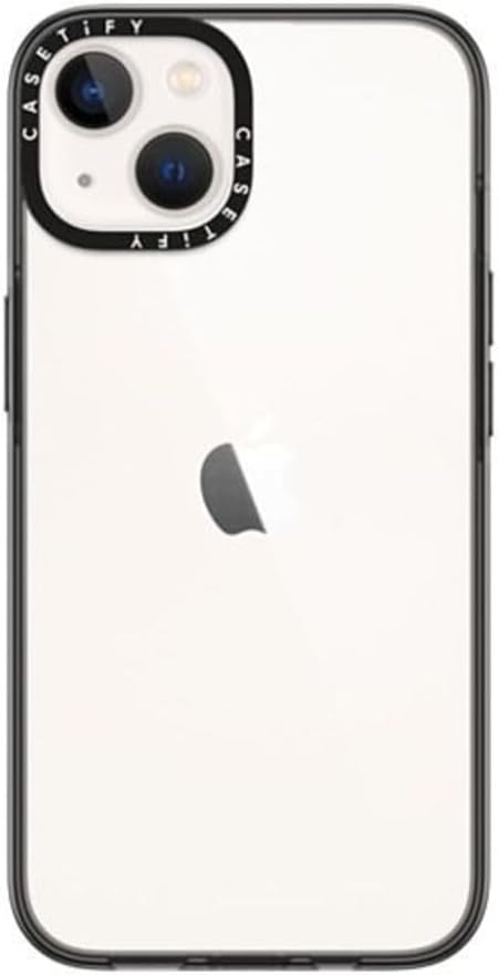 CASETiFY Compact Case for iPhone 14 Case [2X Military Grade Drop Tested / 4ft Drop Protection] - Clear Black