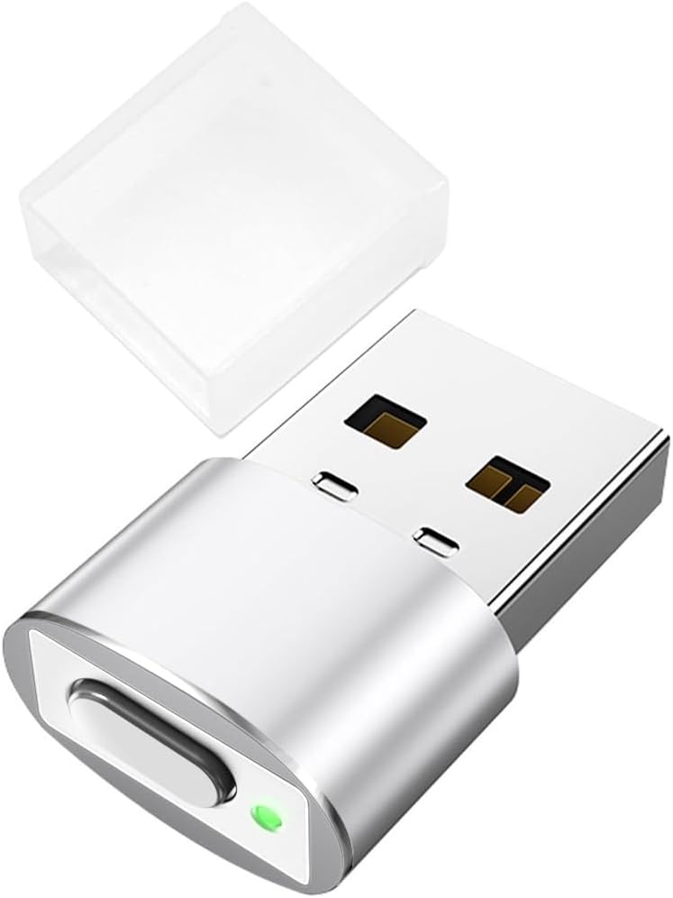 LEAPEST Mouse Jiggler Undetectable Mini with Switch Button, Portable Wireless USB Mouse Mover Work from Home with 3 Jiggle Mode Plug & Play, Clicker Keeps Device Active Prevent Sleep
