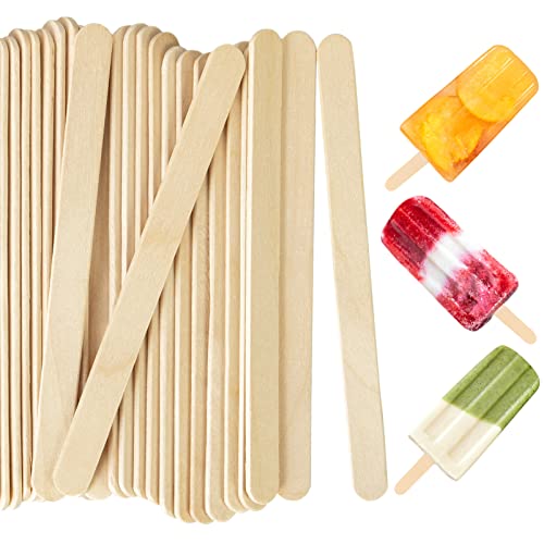 Pack of 200 Popsicle Sticks, 4.5 Inch Wooden Crafts Ice Cream Sticks for Ice Pop  DIY Crafts by Acerich