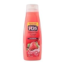 Alberto VO5 Moisture Milks Moisturizing Shampoo - Hydrating Shampoo with Soy Milk - 5 Oils and Vitamins - Strawberries and Cream Scent - 15 oz