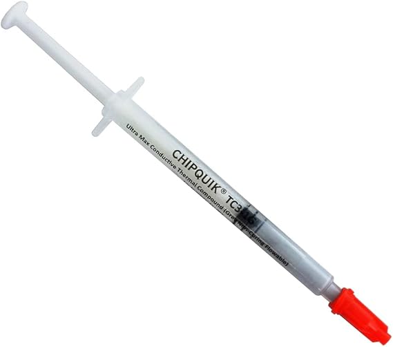 Chip Quik TC3-1G Heat Sink Thermal Compound - Grey Ultra Max Conductive 1g Syringe 1cc