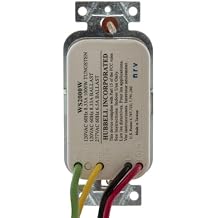Occupancy Sensor, PIR, 1200 sq ft, White WS2000W by Hubbell Wiring Device-Kellems
