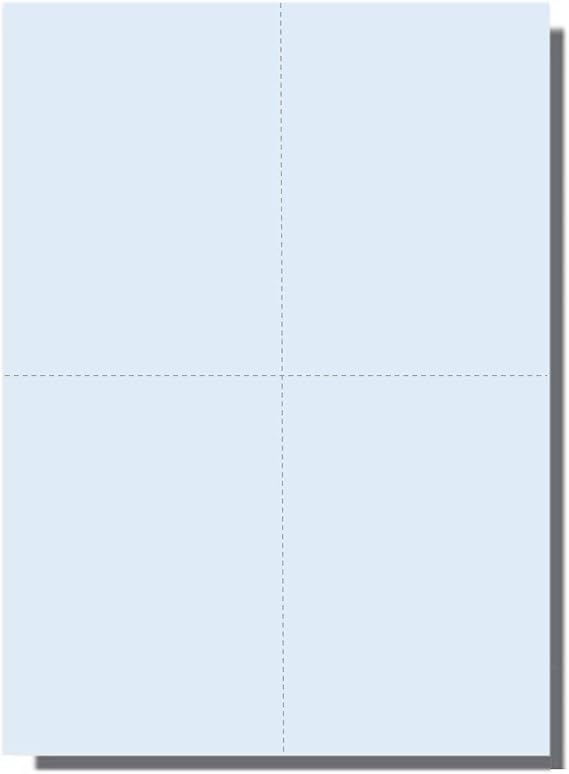 Secure Business Form Laser-Print Paper w Vrt & Hrz Perforations, Blue 24-lb, 8.5" x 11" (SGP-24) - Case of 2500 Sheets