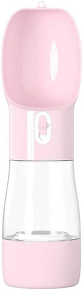 Portable Dog Water Bottle, Dogs Travel Water Bottle, Pets Water Dispenser for Dog Cat Pet Outdoor Walking Travelling,Easy to Carry Doggy Bottles,Pink