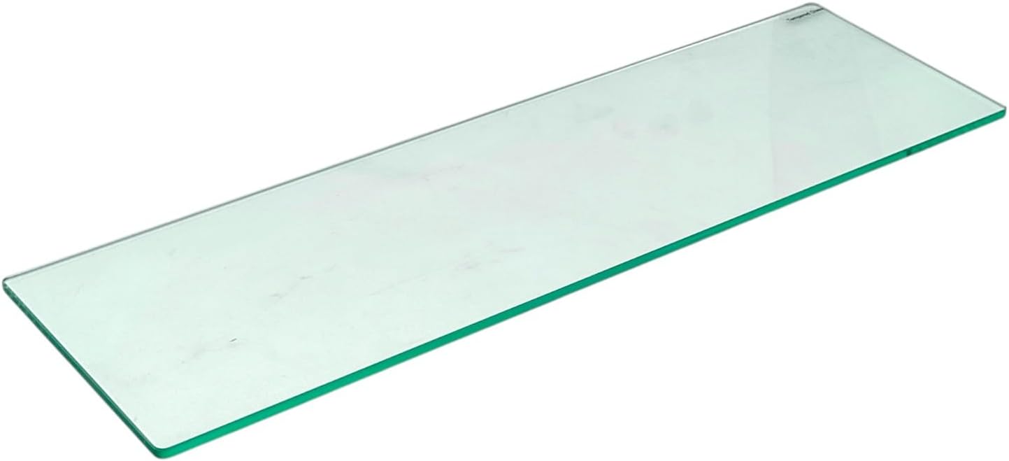 Tempered Glass Display Shelf 1000 x 300 x 10mm | Extra-Thick Toughened Panel with Rounded Corners | Heavy-Duty Floating Wall Shelf