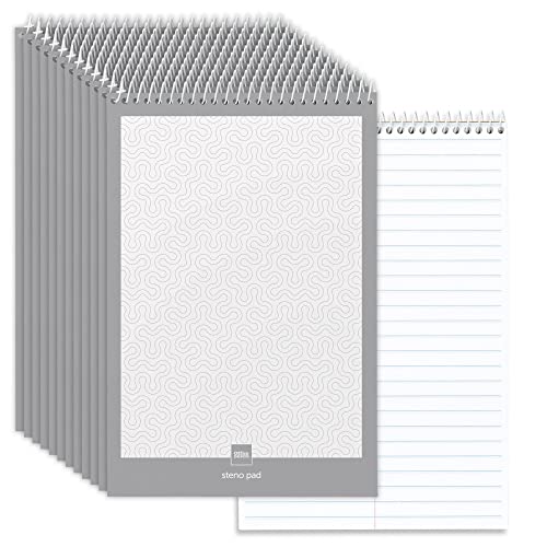 Office DepotR Steno Books, 6in. x 9in., Gregg Ruled, 70 Sheets, White, Pack Of 12