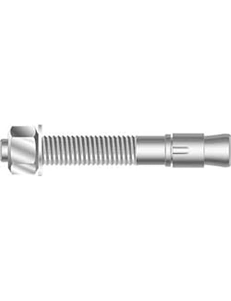 MKT Sup-R-Stud 303/304 Stainless Steel Mechanical Wedge Anchor, 1/4"-20 Thread Size, 1/4" Diameter x 1-3/4" Length (Pack of 100)
