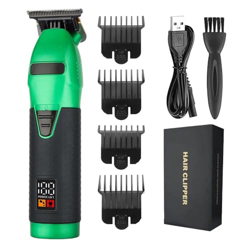 Hair Clippers for Men, Clipper Electric Trimmer for Cordless Barber Shaver Professional Mens Cutting MachineGreen