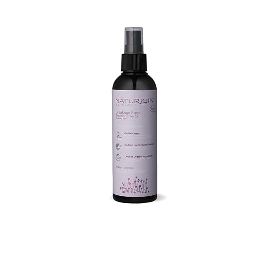 Naturigin Heat Protection Spray for Hair - Natural Hair Care Thermal Protection Spray for Women Men - Breakage Stop Heat Defense Spray Thermal Protector, Organic & Vegan Certified