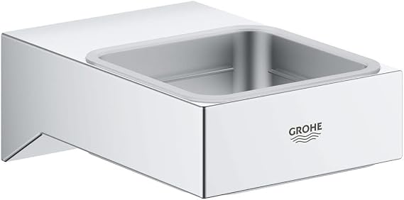 GROHE 40865000 Selection Cube Holder, Starlight Chrome