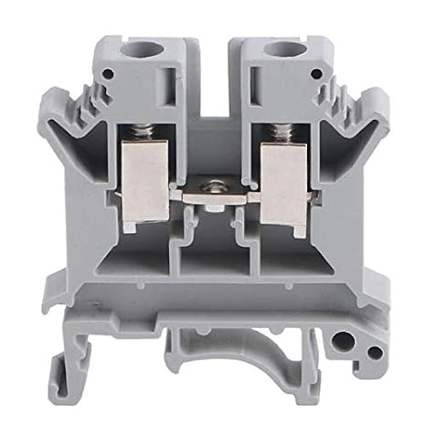 10 Pcs UK6N DIN Rail Terminal Block Screw Clamp Connector 800V 57A - Grey