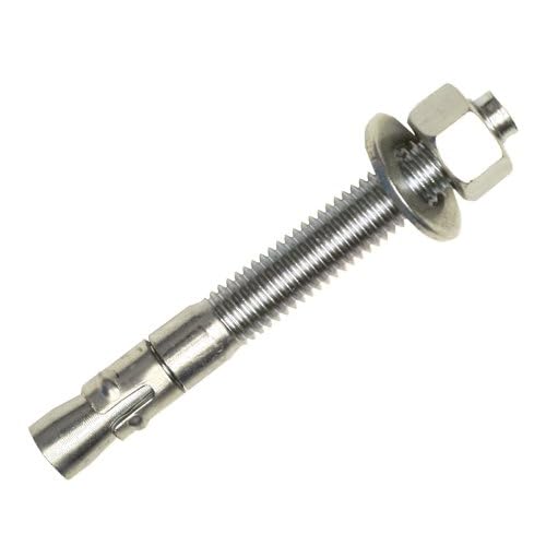 Wej-It Ankr-TITE ATSS Wedge Anchor, 316 Stainless Steel, Meets QQZ-325Z Type II Class 3 and GSA FFS-325 Group II Type 4 Class 1 Specifications, 58 Diameter, 6 Length, 4 Threaded Length Pack Of 5