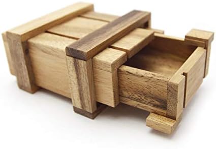 Thai Wooden Magic Box, Secret Opening Surprise Gift Box