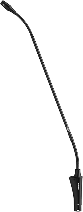 Shure Centraverse CVG Gooseneck Microphone - Black, Cardioid Condenser Mic with 18-inch Neck and Inline Preamplifier, Includes Windscreen & Mounting Flange (CVG18-B/C)