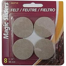 MAGIC SLIDERS L P 63712 8Pk 1-1/2 Oat Felt Pad