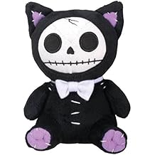 SUMMIT COLLECTION Furrybones Black Cat Mao Mao Wearing White Bow Tie Small Plush Doll