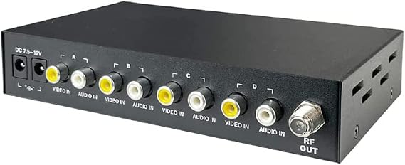 4-Input Composite RCA Video Audio to Coax Modulator
