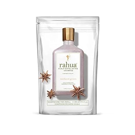Rahua Scalp Exfoliating Shampoo Refill, Vegan, Gently Cleanses Scalp & Removes Buildup, Botanical Formula w/Star Anise, Organic Mango & Passion Fruit, Cruelty Free, Paraben & Sulfate Free, 9.3 Fl Oz