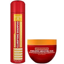 Arvazallia Revitalizing Hair Care Bundle - Hydrating Argan Oil Mask, Clarifying Shampoo with Essential Oils for Amazing Conditioning and Deep Cleansing