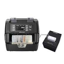 NUCOUN VC-3 Mixed Denomination Money Counter Machine and VCP-80 80mm Thermal Receipt Printer