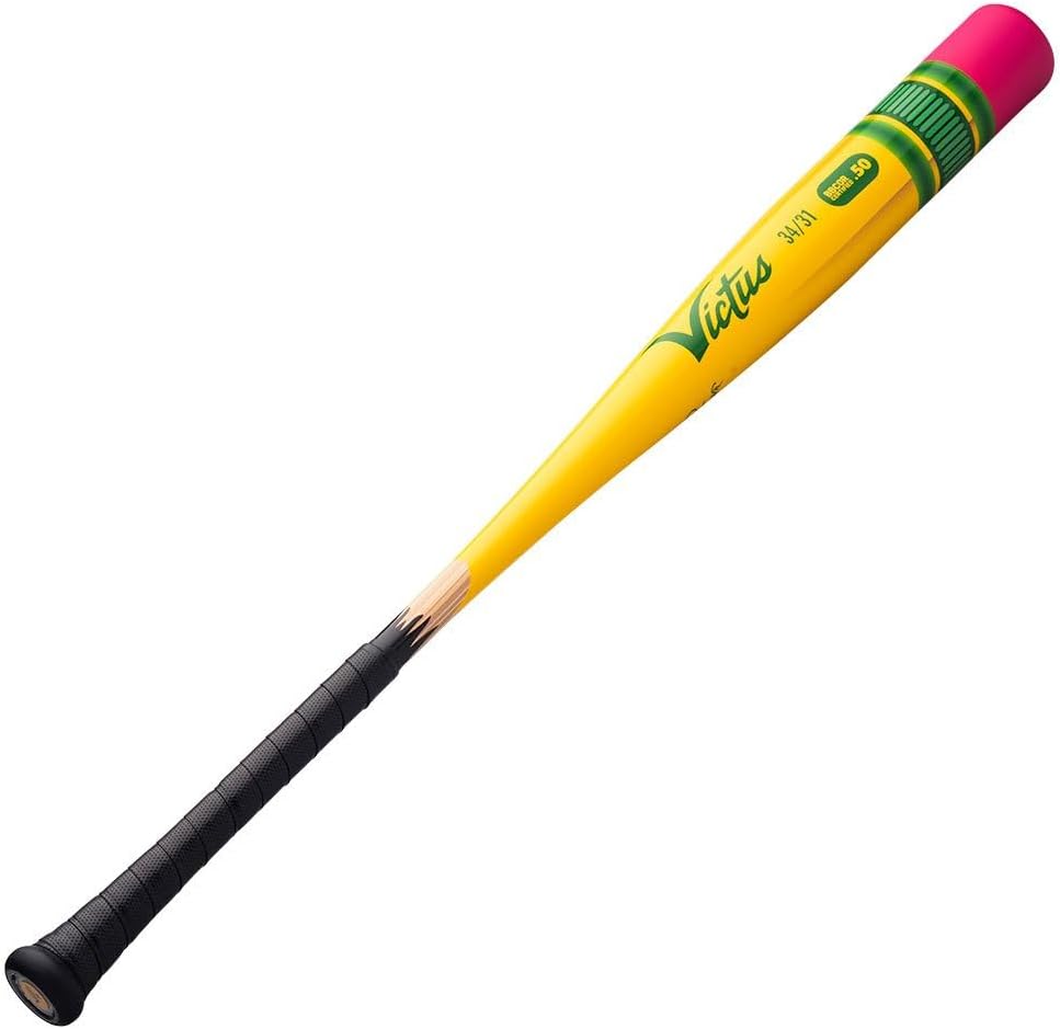 Victus Baseball Pencil Hybrid BBCOR Aluminum Baseball Bat, Yellow