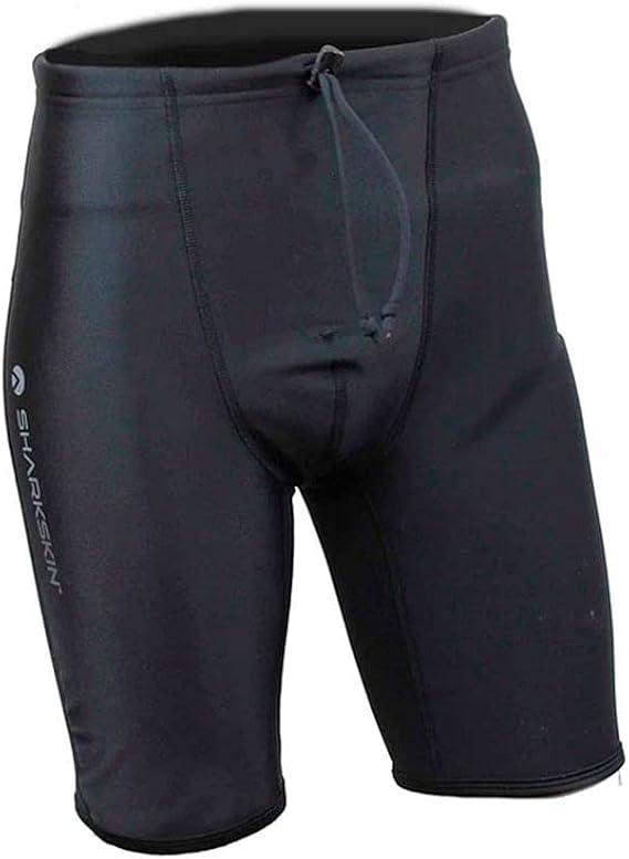 Sharkskin Men's Robust High-Waisted Chillproof Wetsuit Short Pants for Scuba Diving and Water Sports, Black