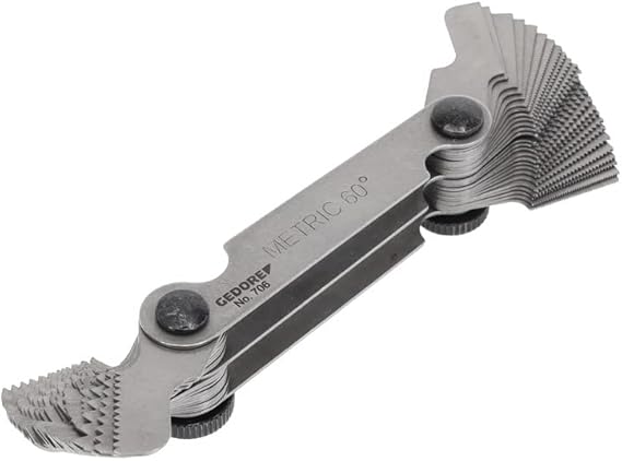 Gedore Screw Pitch Gauge – 706 For metric and Whitworth threads easy to read sizes