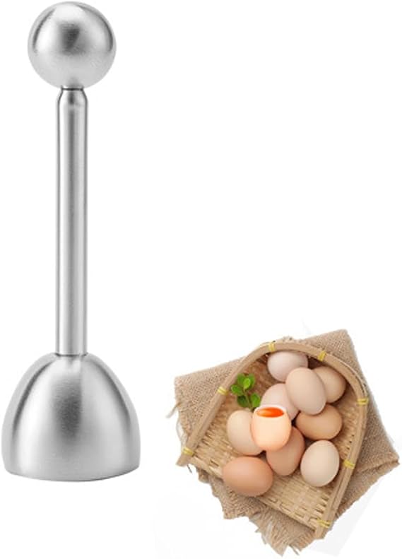 Stainless Steel Egg Opener,Egg Shell Separator Soft Hard Boiled Egg Cracker Topper Remover Egg Opening Tool Egg Lid Cutter Egg Topper Opener for Opening Raw and Cooked Egg Shells