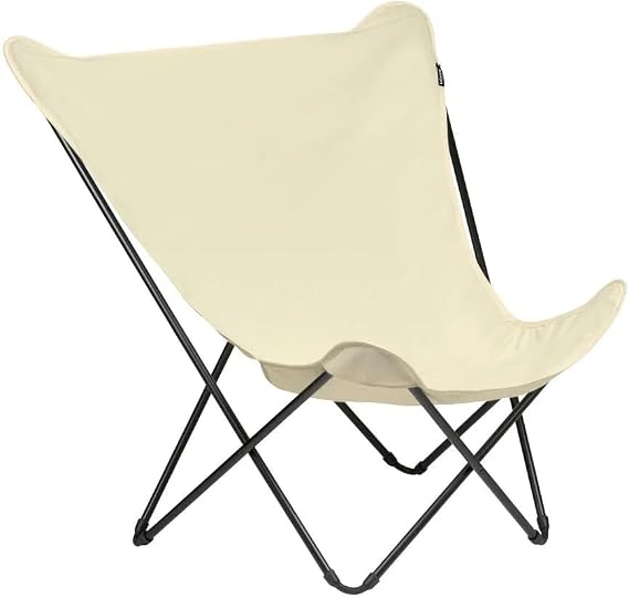 Lafuma Pop Up XL Camp Chair Ecru/Noir, One Size