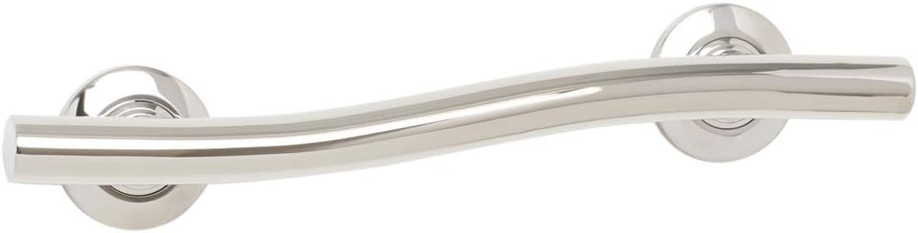 Seachrome 18'' Designer Wave Shaped Shower Grab Bar, Matte Black (GW-3518-QCR-MB)