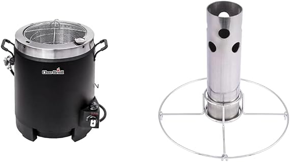 Char-Broil Big Easy Oil-Less Liquid Propane Turkey Fryer 4897766R06 Big Easy Oil-Less Turkey Fryer Flavor Infuser Stand, Silver