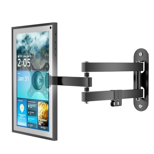 Wall Mount for Alexa Echo Show 15-15.6 21 inch Echo Show 21 Frame Holder Screen Calendar Devices on Wall Bracket Swivel and Tilt for Home Kitchen