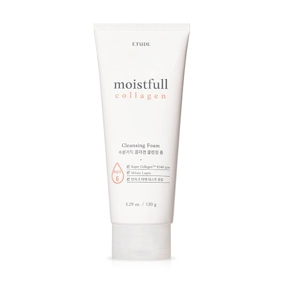 ETUDE Moistfull Collagen Cleansing Foam, Gentle Face Wash