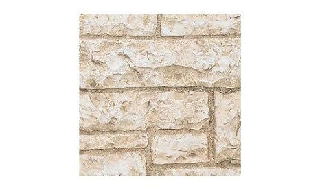 Faux Stone Wall Panel Sample - Castle Stone Wall Siding - Fortress Almond Color (19" W X 12" H X 1 1/2" D)