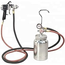 2QT Pressure Pot Air Spray Paint Tank Gun Gauge Dual Hose Kit Latex House