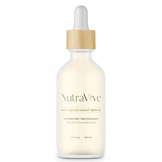 Anti-Aging Night Serum, Tightening Face & Neck Serum, 1.7 Fl Oz | Firming, Nourishing & Hydrating | Overnight Skin Care Treatment for Fine Lines & Wrinkles | Collagen Boosting Facial Serum