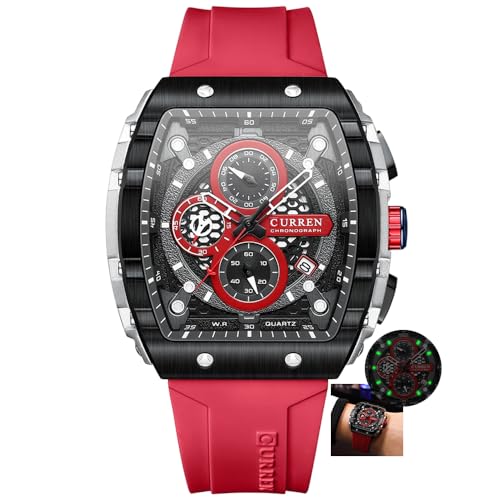 Fashion Big Dial Luminous Hands Chronograph Sport Waterproof Quartz Silicone Bracelet Men Watches Casual Date Clock