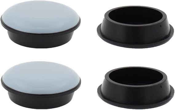 4x EasyMove PTFE Teflon Glider Furniture Castor Cups - 30mm