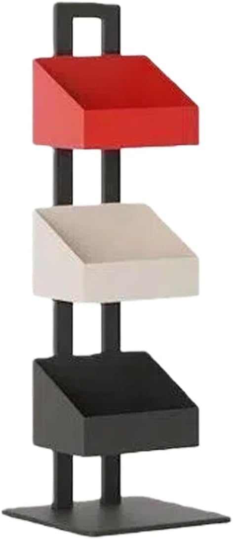 Metal Spine Bookshelf,Floor Standing Bookshelf for Narrow Space,Tall Vertical Bookcase,Narrow Floor Standing Bookshelf Organizer,Display Shelf Storage Rack for Small Space(13.8 * 44.1'')