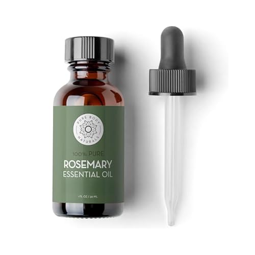 Pure Body Naturals - 100% Pure Rosemary Essential Oil, Steam-Distilled for Aromatherapy, Scalp Massage & DIY Blends, 1 Fl Oz