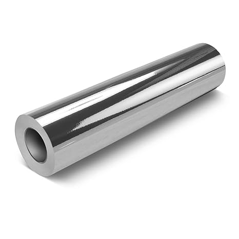 VViViD Chrome Silver Gloss DECO65 Permanent Adhesive Craft Vinyl for Cricut, Silhouette & Cameo (12" x 6ft)
