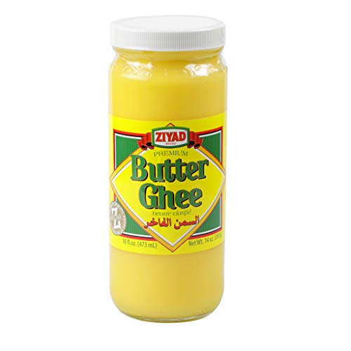 Ziyad Pure Ghee Clarified Butter - 14oz - Rich Buttery Flavor & Creamy Texture - Butter- Ideal for PaleoKeto Diets, Frying, Sauteing, Baking & Coffee
