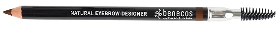 Benecos Eyebrow-Designer, All-Natural Eyebrow Pencil and Brush - Soft, Subtle, Natural Look, Vegan (Brown)