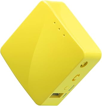 GL.iNet GL-MT300N-V2 Mango Portable Mini Travel Wireless Pocket VPN WiFi Router - 2X Ethernet Ports | USB 2.0 | OpenWrt | OpenVPN/Wireguard for Public & Hotel Wi-Fi | Easy to Set up via Admin Panel