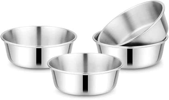 Children'S Stainless Steel Bowl Set Bowls 304 18/8 Stainless Steel 10 Ounces Dishwasher Safe 4Pack