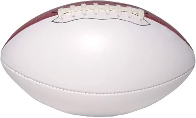 Autograph Blank Full Regulation 12 Inch Football | Official Size 9 | Football Trophy for Signing with Two White Panels