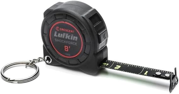 Lufkin - Tape,Keychain,Black Blade,1/2" X8' (L1108B)