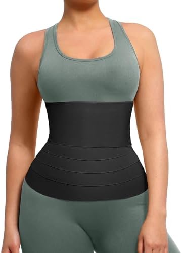 FeelinGirl Waist Trainer for Women Tummy Control Trimmer Belt Waist Cincher Bandage Wrap Plus Size Body Shaper