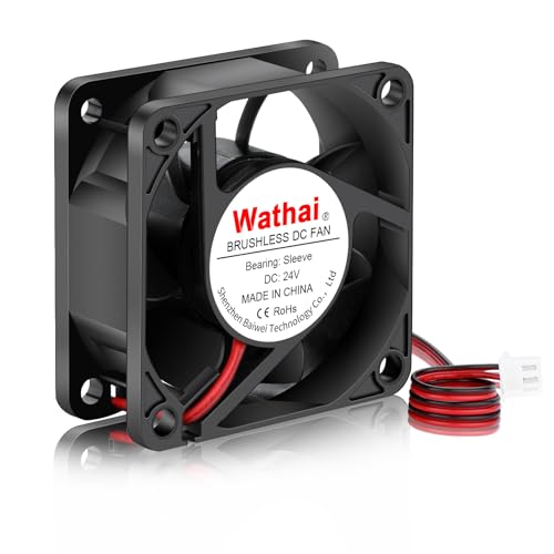 Wathai 60mm x 25mm 24V Case Fan 2Pin DC Brushless for DIY Exhaust Cooling Project